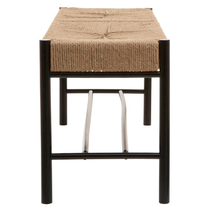 Bandar Natural Rope and Black Wood Large Bench