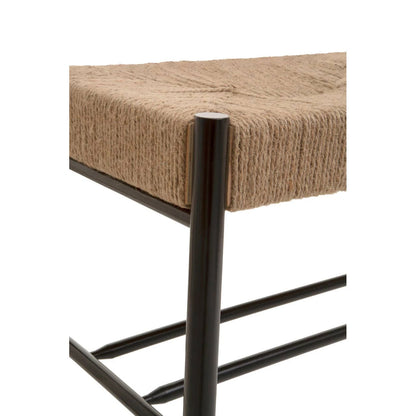 Bandar Natural Rope and Black Wood Large Bench