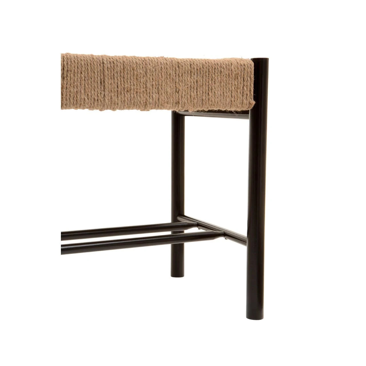 Bandar Natural Rope and Black Wood Large Bench