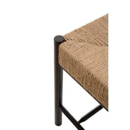 Bandar Natural Rope and Black Wood Large Bench