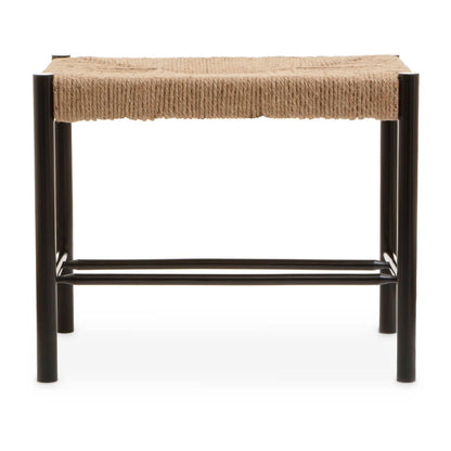 Bandar Natural Rope and Black Wood Small Bench