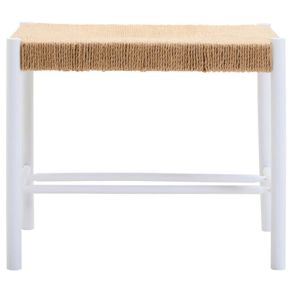 Bandar Small Natural Rope and White Wood Bench