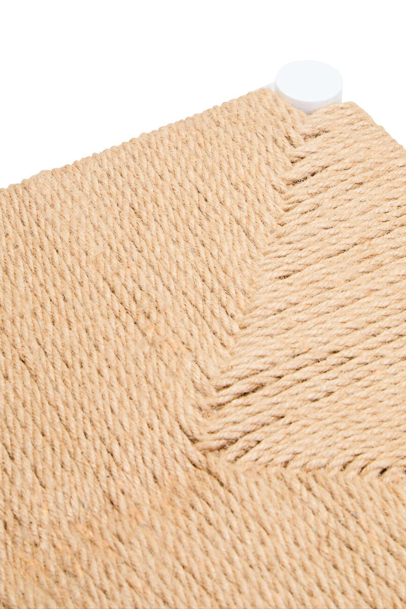 Bandar Small Natural Rope and White Wood Bench