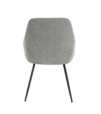 Maxwell Set of 2 Light Grey Textured Fabric Dining Chairs with Arms