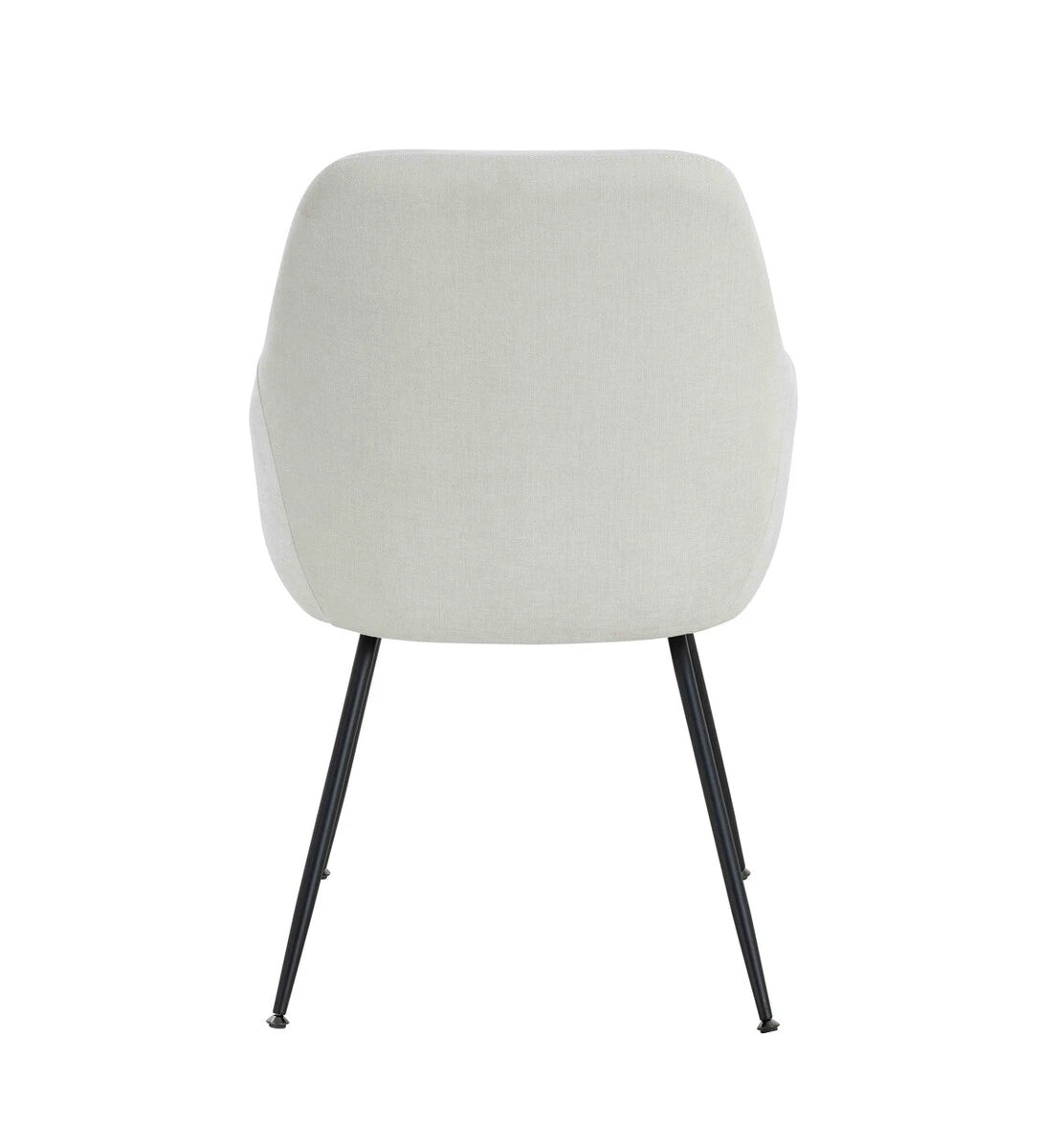 Maxwell Set of 2 Light Beige Textured Fabric Dining Chairs with Arms