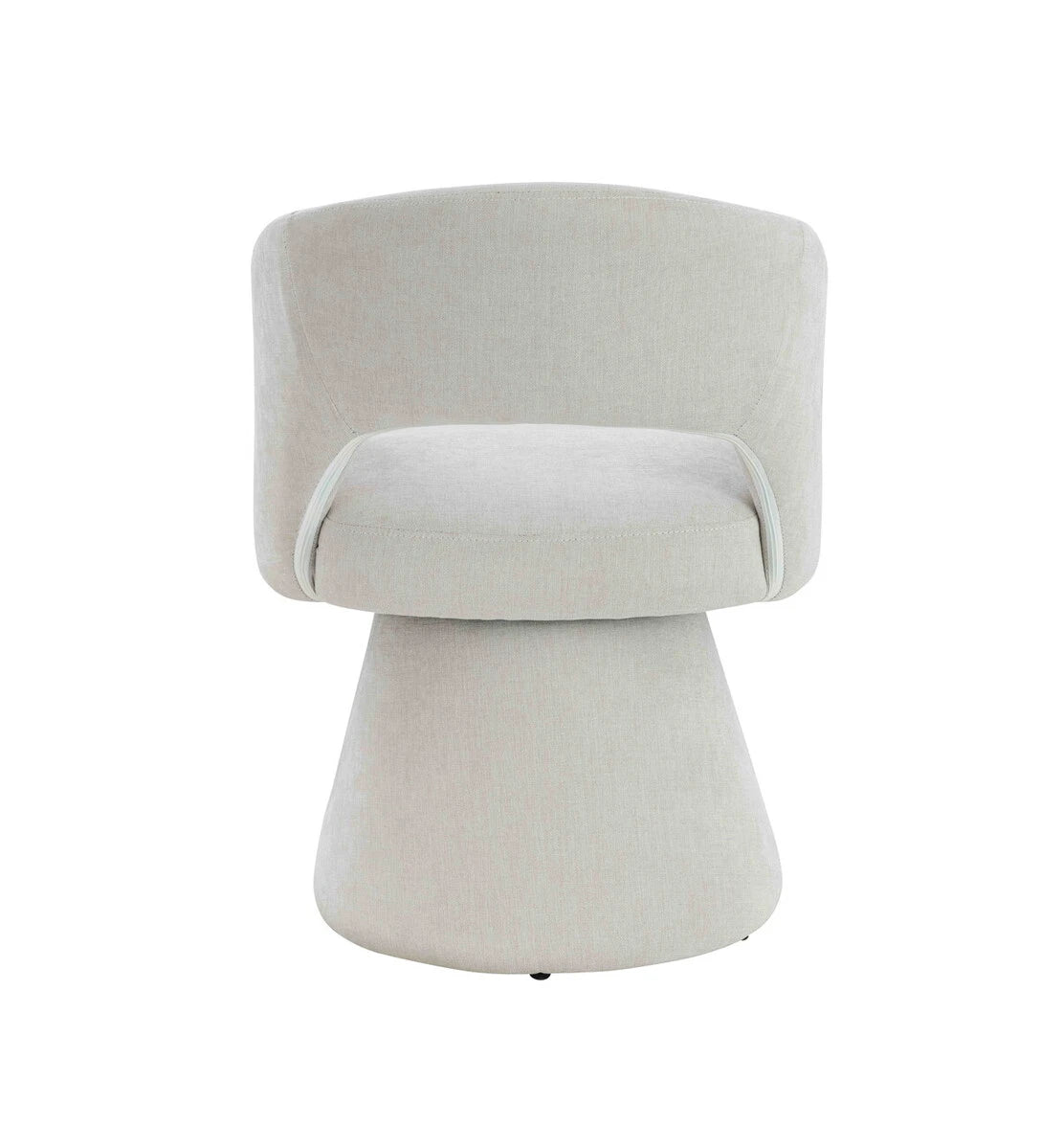 Maxwell Textured Beige Fabric Curved Accent Dining Chair