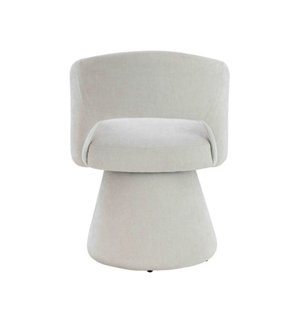 Maxwell Textured Beige Fabric Curved Accent Dining Chair