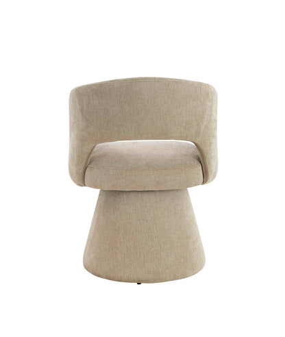 Maxwell Stone Fabric Curved Accent  Dining Chair