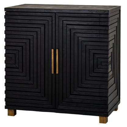 Lennox Black 2 Door Side Cupboard