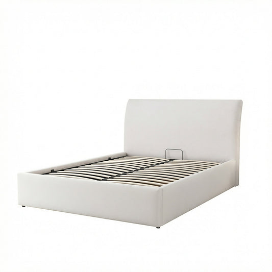 King Fabric Ottoman Bed Frame