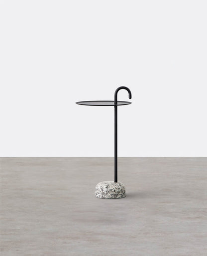 Stone Crutch Side Table, Black