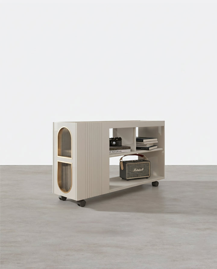 Dulcie Side Table With Wheels, Hallway Storage