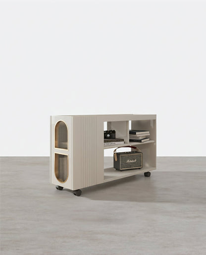 Dulcie Side Table With Wheels, Hallway Storage