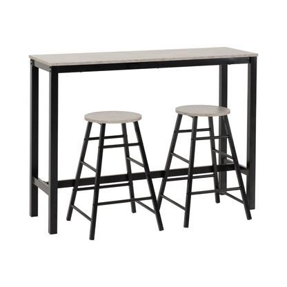 Athens Breakfast Bar Set - Concrete Effect