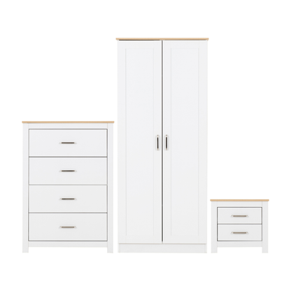 Portland Trio Set - White/Oak Effect