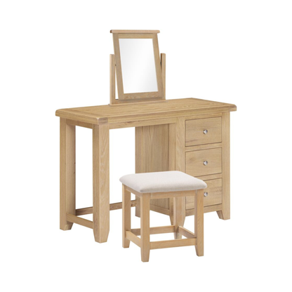 Windsor 3 Drawer Dressing Table Set – Natural Oak
