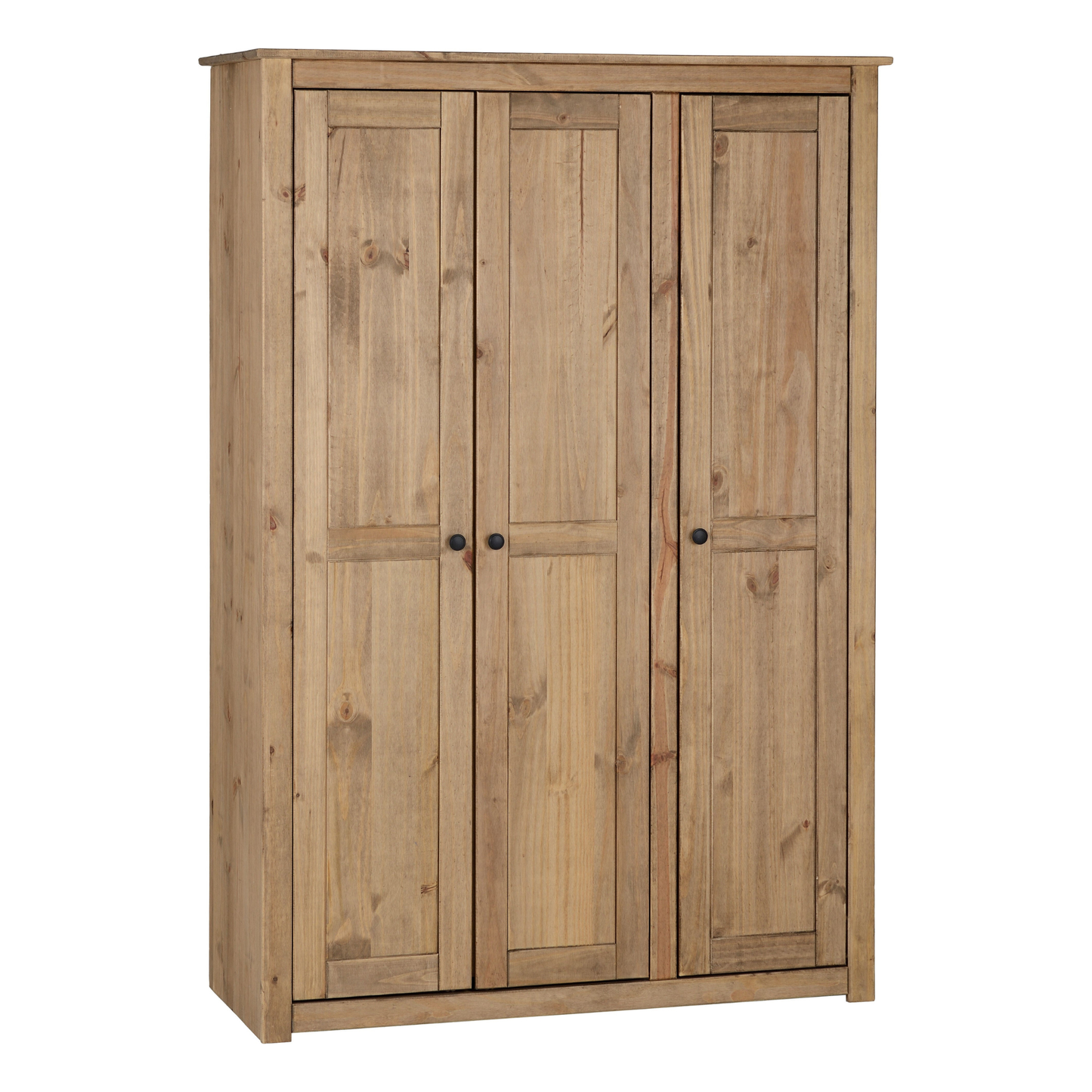 Panama 3 Door Wardrobe - Natural Wax Finish