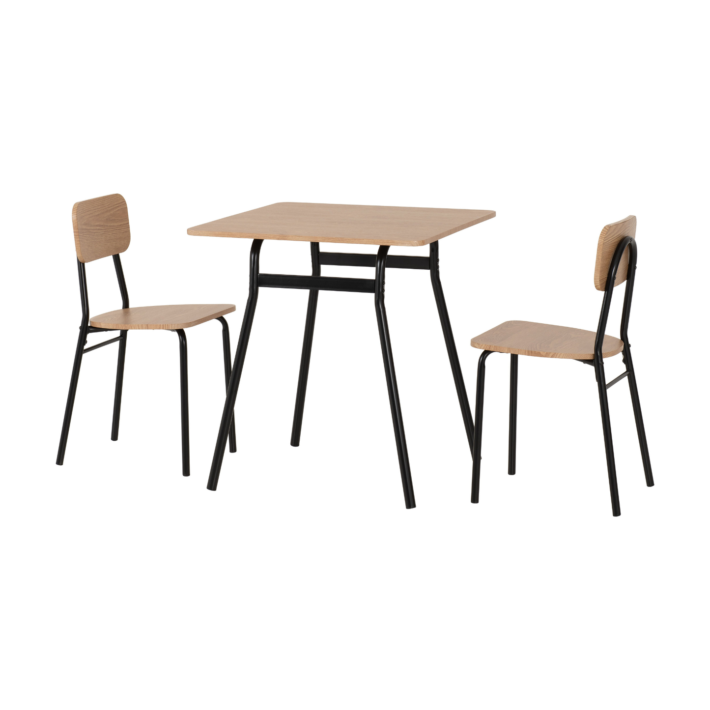 Warren 1+2 Dining Set - Russet Oak Effect/Black