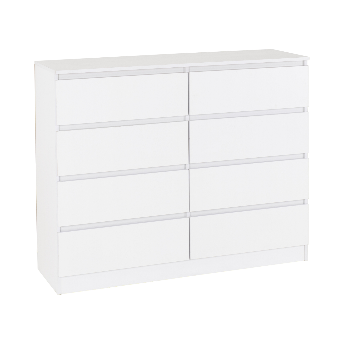 Malvern 8 Drawer Chest – White, Modern Storage Solution