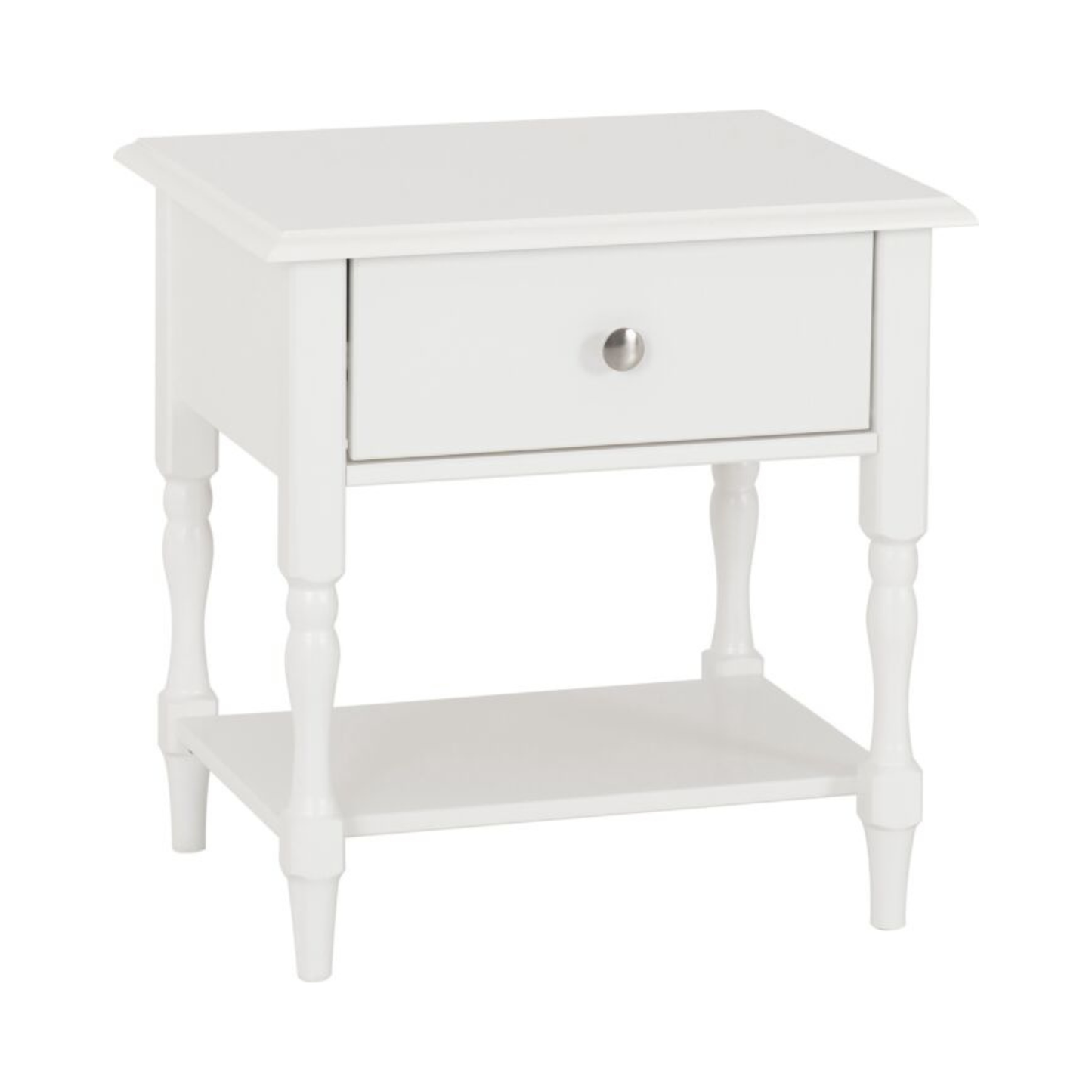 Stratford 1 Drawer Side Table – White Wooden Bedside Table