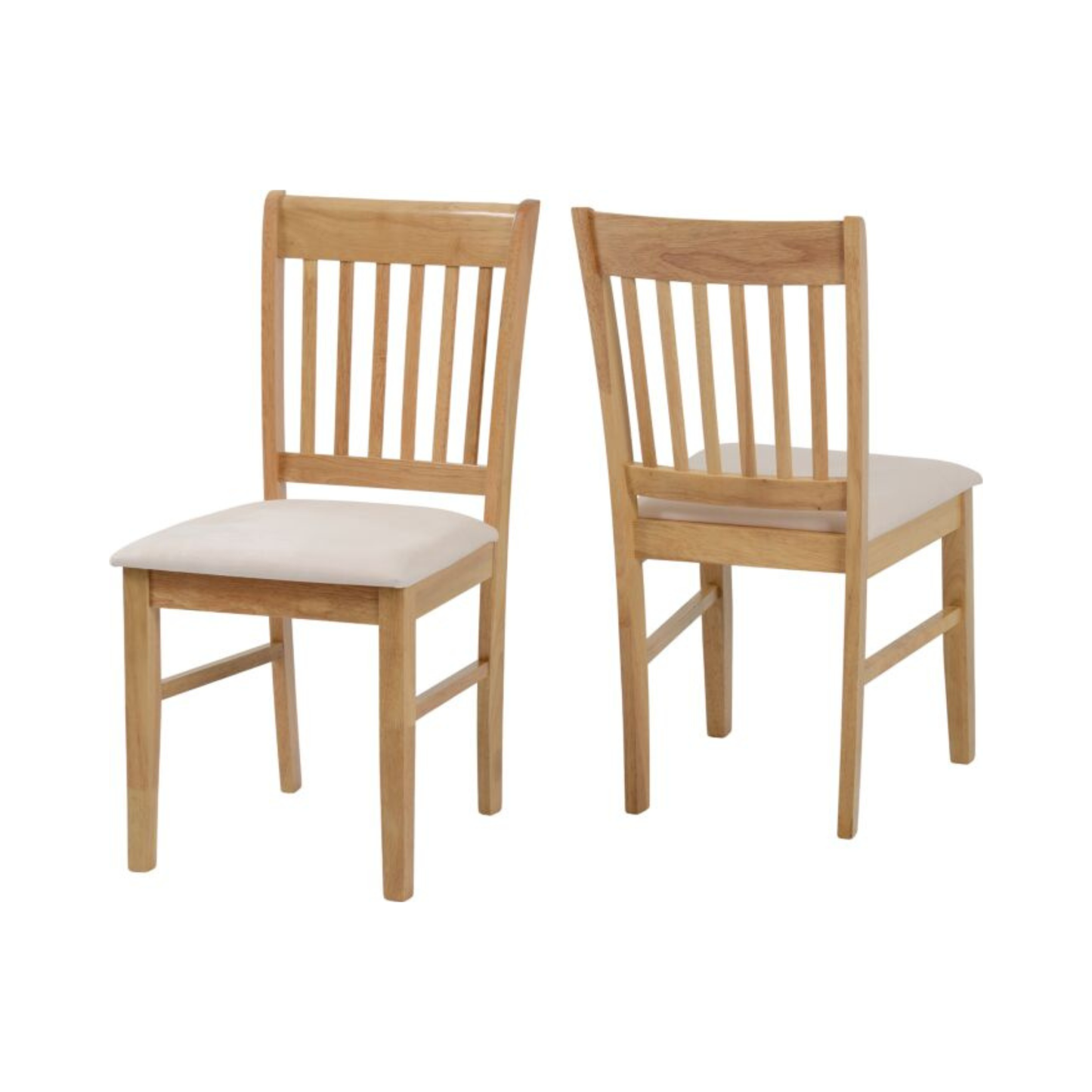 Oxford Dining Chair - Natural Oak/Mink Microsuede (Set of 2)
