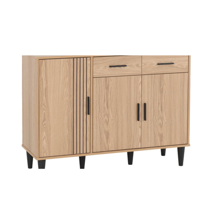 Tessa 3 Door 2 Drawer Sideboard – Natural Oak Effect