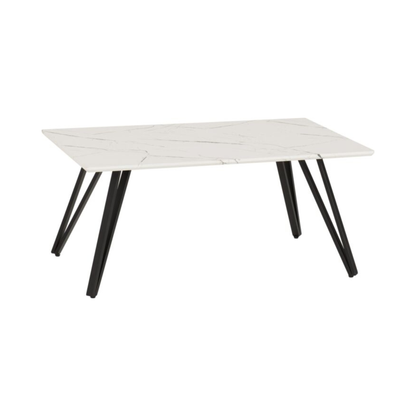 Marlow Coffee Table - White Marble Effect, Modern Design