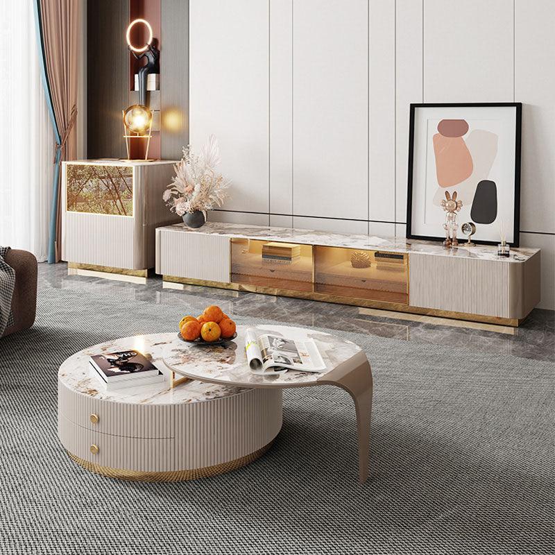 Tok Mark Living Room Table Set, Coffee Table, TV Stand, Side Table