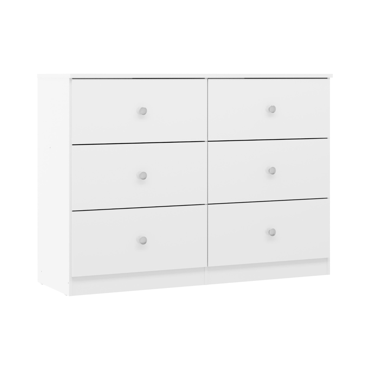 Denver 6 Drawer Chest – White Gloss, Stylish Bedroom Storage