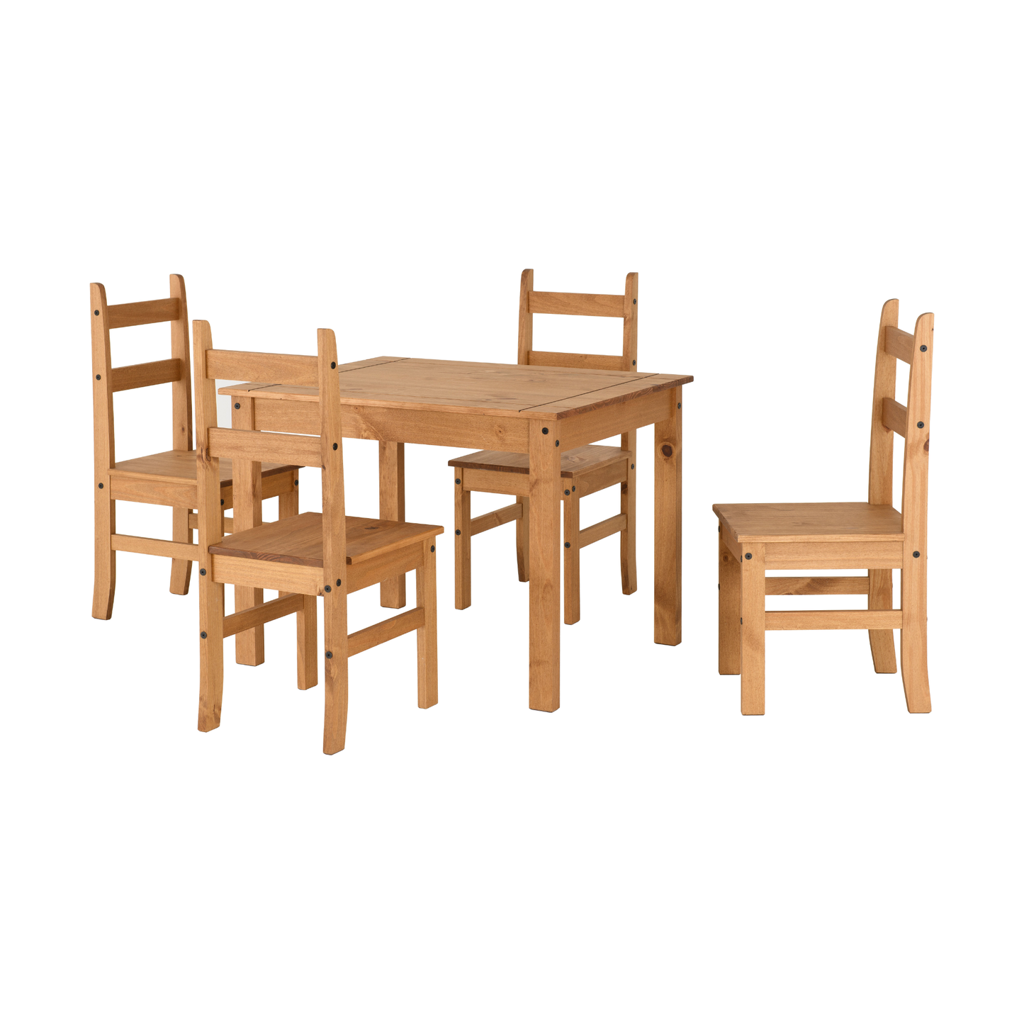 Corona Budget Dining Set - Distressed Waxed Pine