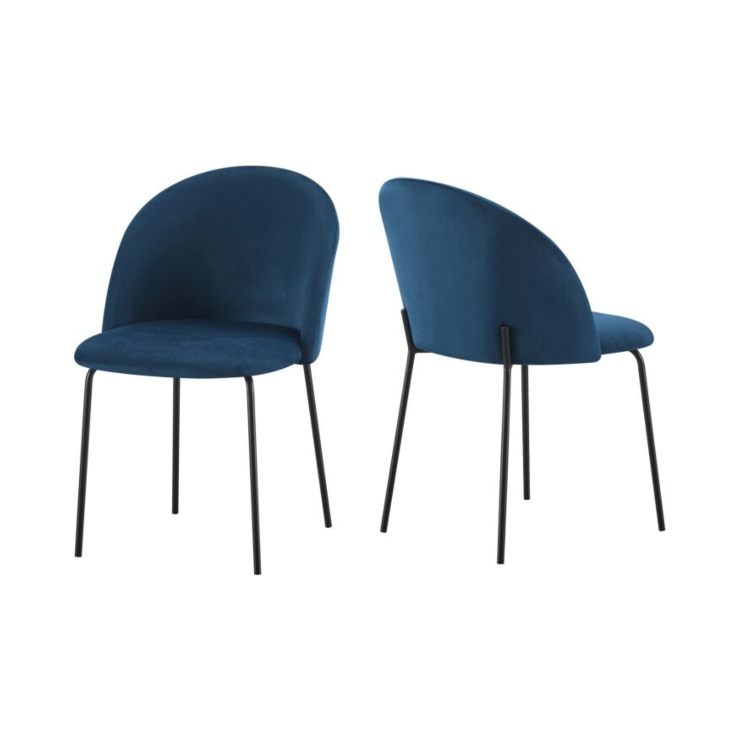 Boston Dining Chair (Set of 4) – Sapphire Blue Velvet