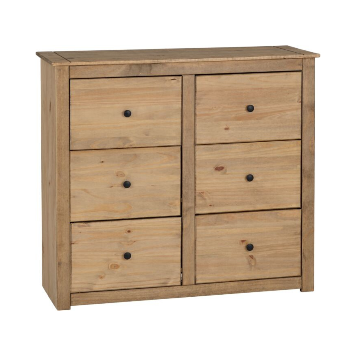 Panama 6 Drawer Chest - Natural Wax Pine