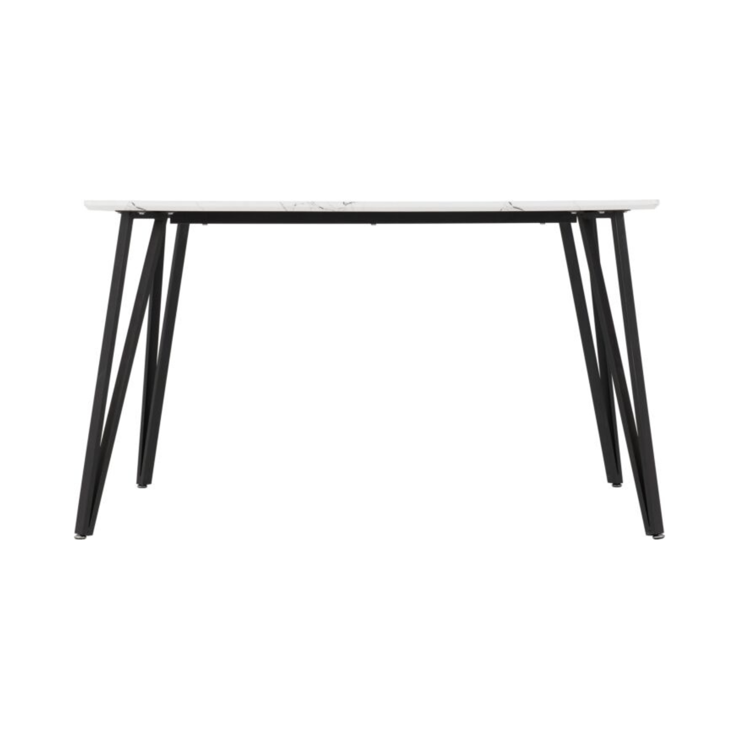 Marlow Dining Table in White Marble Effect – 130cm