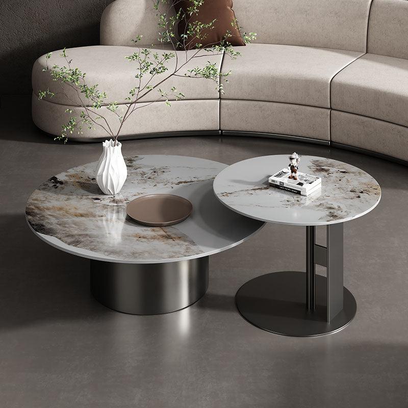 Coar Nesting Coffee Table Set, Gold & Grey