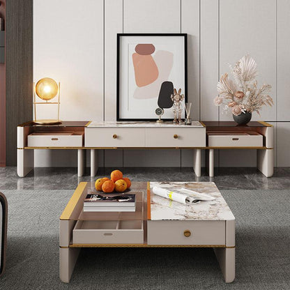 Coz Regid Square Coffee Table With TV Stand