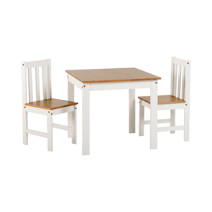 Ludlow 1+2 Dining Set - White/Oak Effect