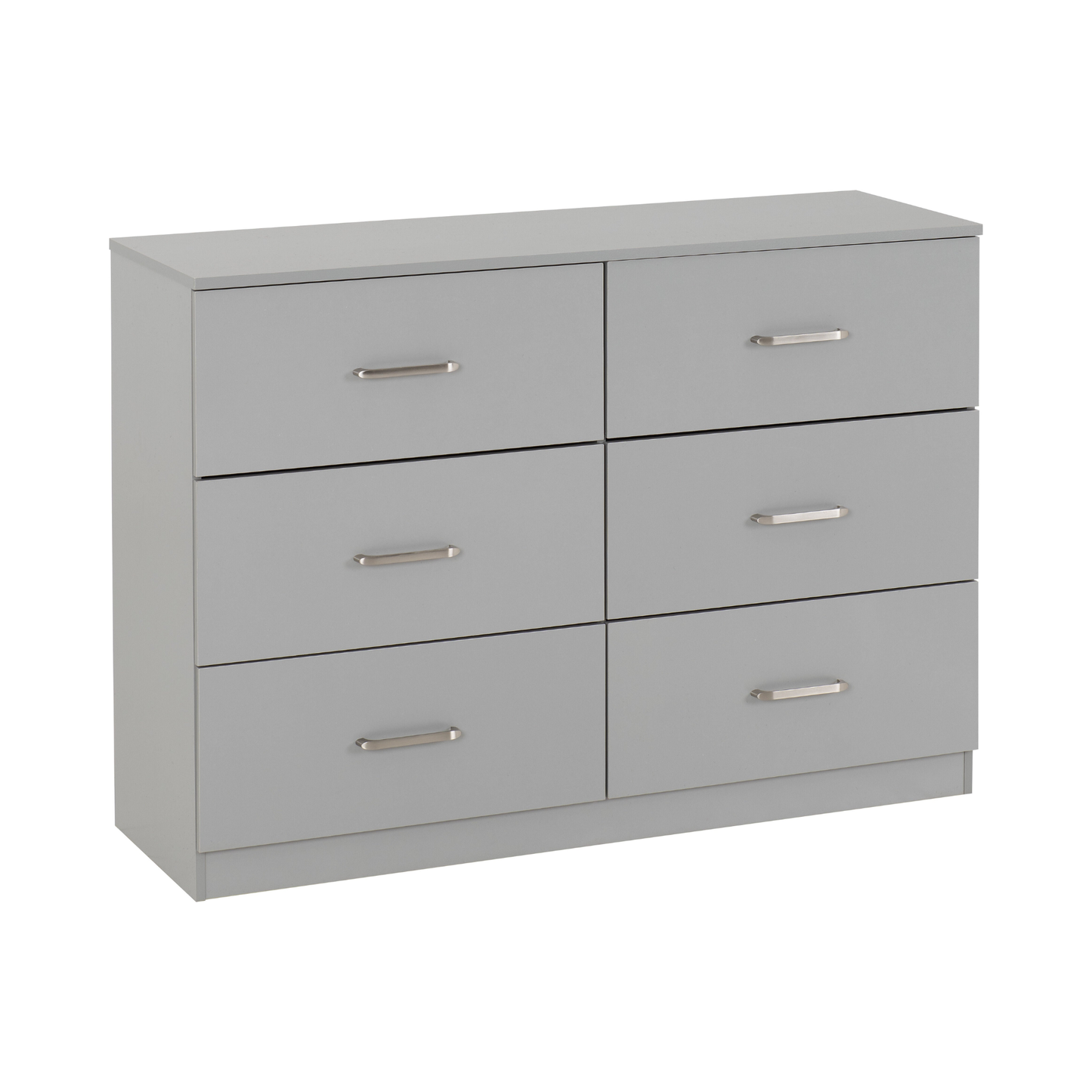 Dakota 6 Drawer Chest – Light Grey, Spacious Bedroom Storage