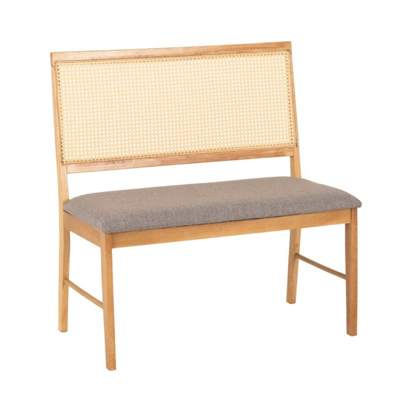 Ellis Dining Bench - Oak Effect & Grey Fabric
