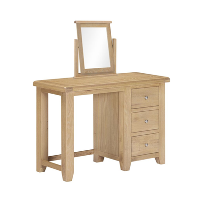 Windsor 3 Drawer Dressing Table & Mirror – Natural Oak