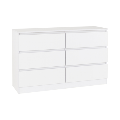 Malvern 6 Drawer Chest - White