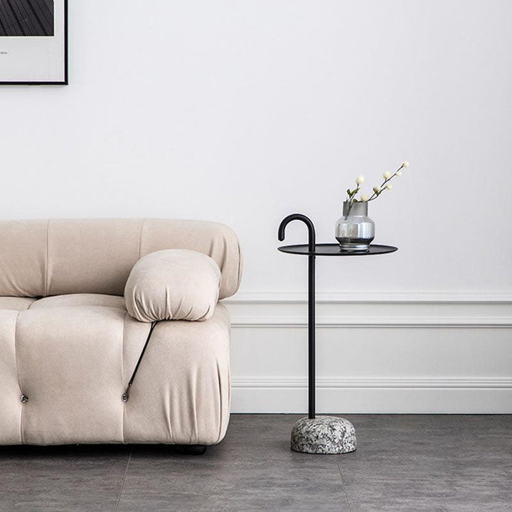Stone Crutch Side Table, Black