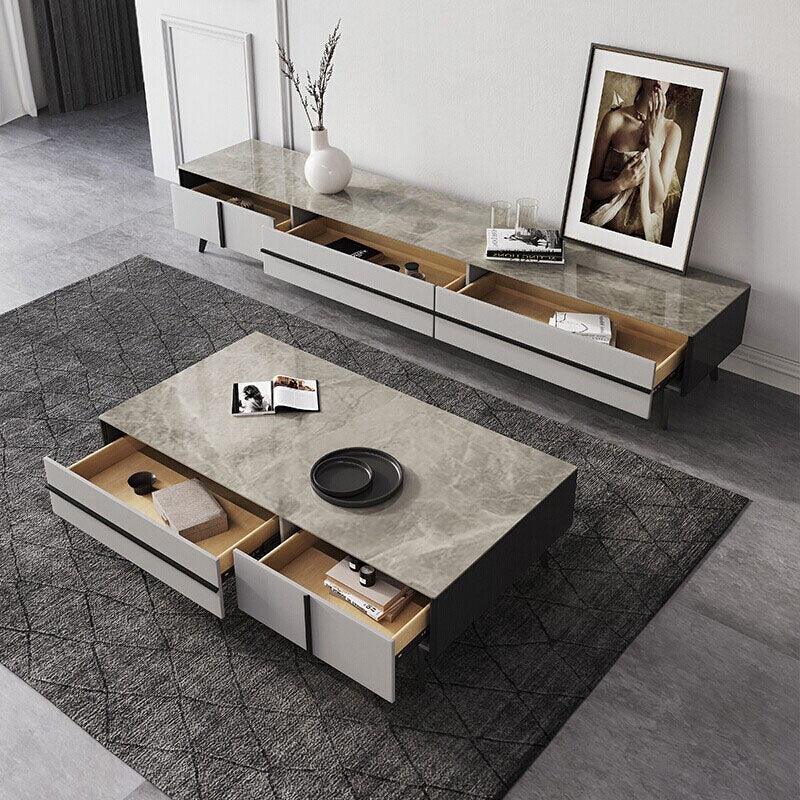 Ohyama Living Room Table Set, Coffee Table, TV Stand