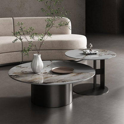 Coar Nesting Coffee Table Set, Gold & Grey