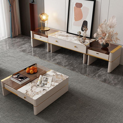 Coz Regid Square Coffee Table With TV Stand