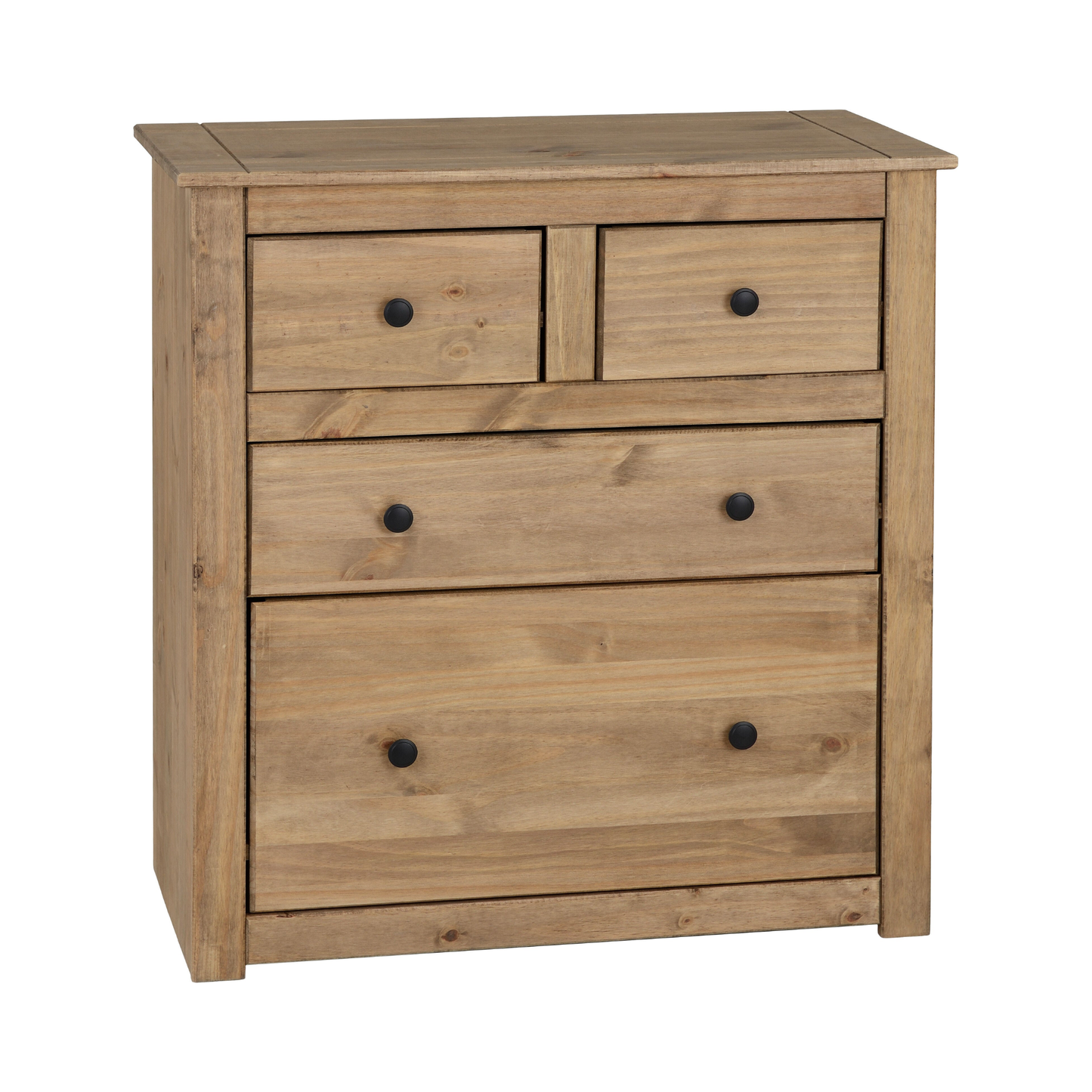 Panama 2+2 Drawer Chest - Natural Wax