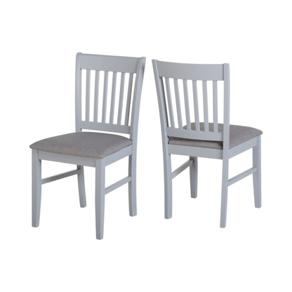 Oxford Dining Chair - Grey/Grey Fabric (Set of 2)