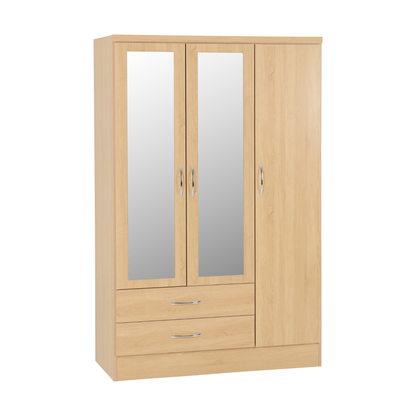 Nevada 3 Door 2 Drawer Wardrobe - Sonoma Oak Effect