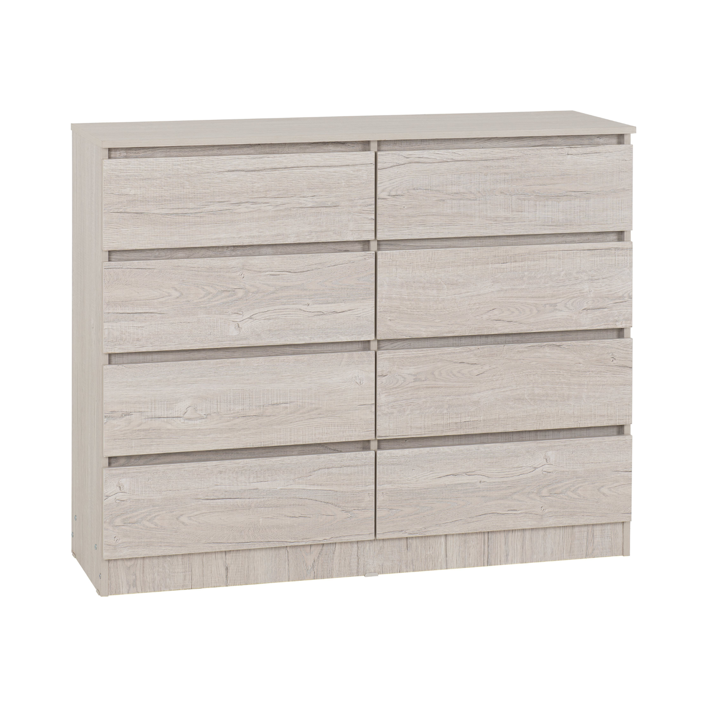 Malvern 8 Drawer Chest – Urban Snow, Modern Storage Solution