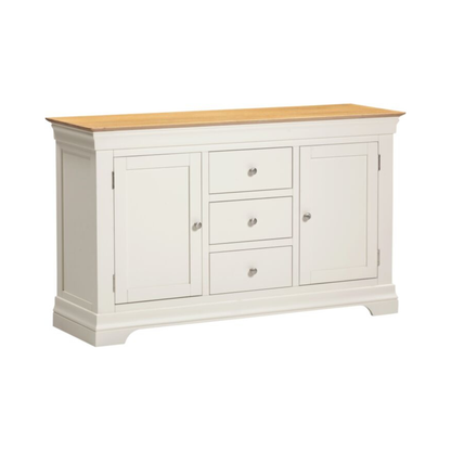Bordeaux 2 Door 3 Drawer Sideboard - Ivory/Oak