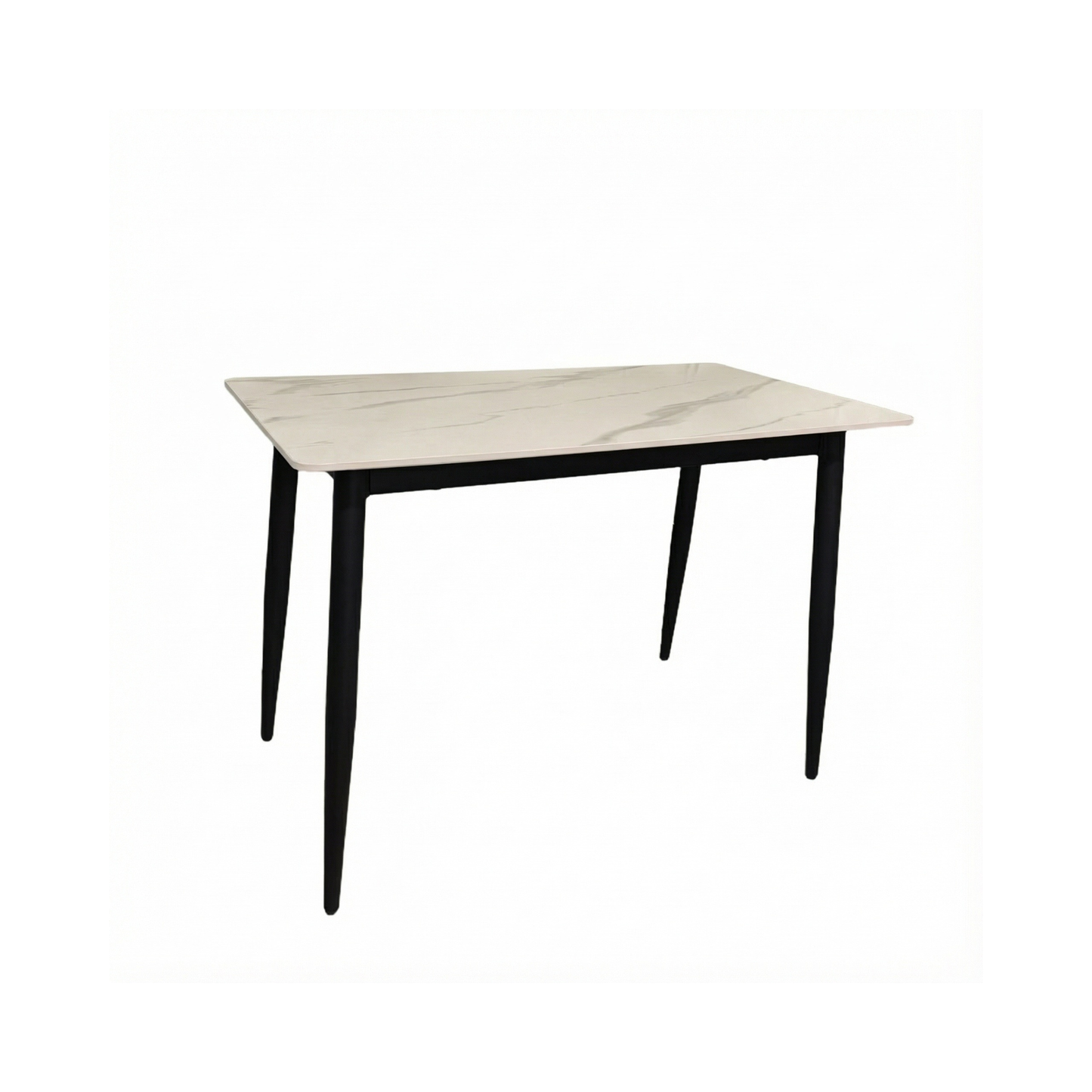 Nova Cream Dining Set with 4 Esme Dark Brown Chairs